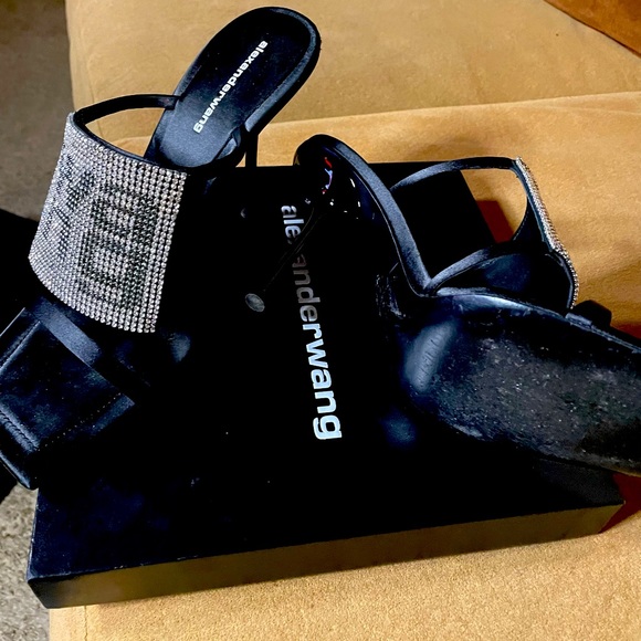 Alexander Wang Rhinestone mule heel Silver size 8 - Picture 4 of 6